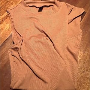 Ribbed, mock neck bodysuit - never worn. Lovely layering piece for fall!